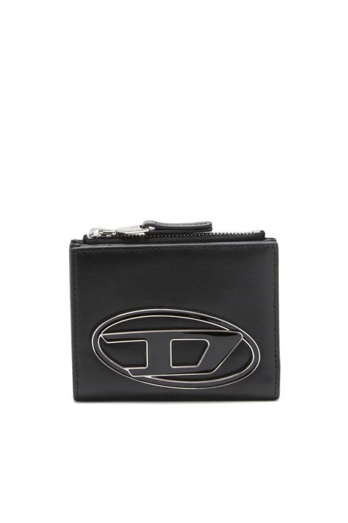 1DR bi-fold zip ii Portafoglio piccolo in pelle con placca con logo 1DR bi-fold zip ii Portafoglio piccolo in pelle con placca con logo