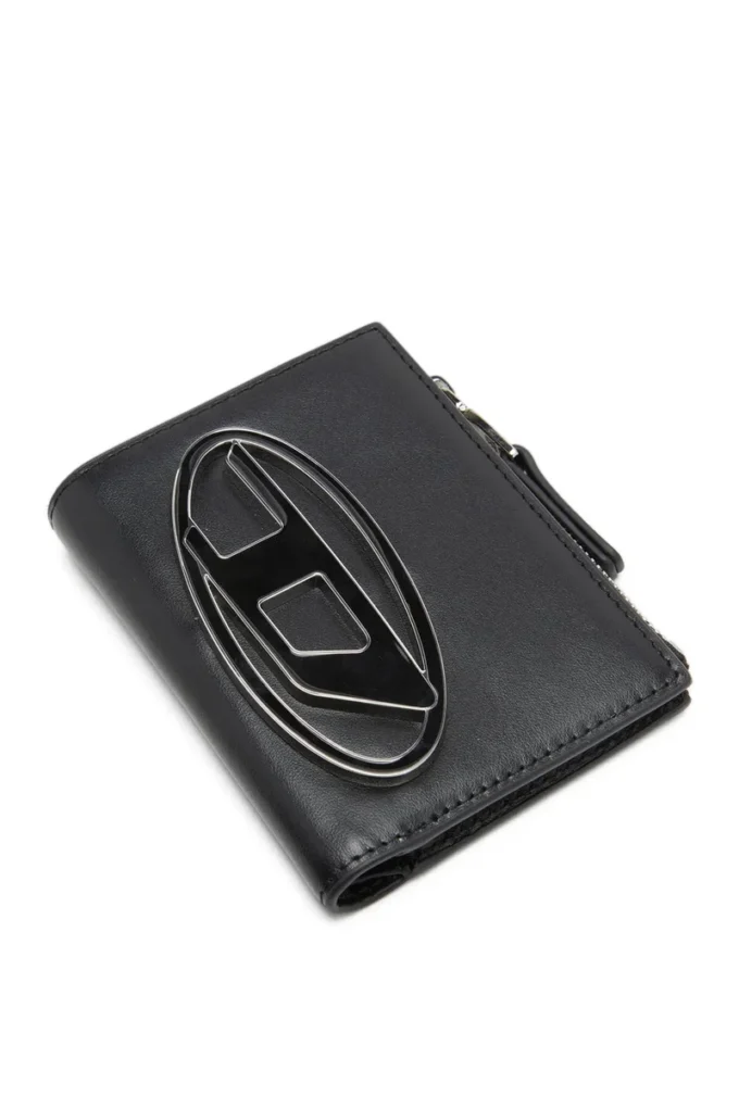 1DR bi-fold zip ii Portafoglio piccolo in pelle con placca con logo 1DR bi-fold zip ii Portafoglio piccolo in pelle con placca con logo