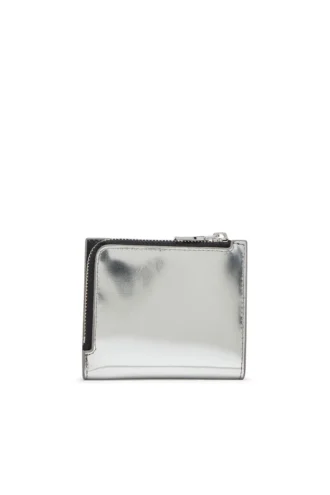 1DR bi fold zip l Portacarte pieghevole in pelle a specchio