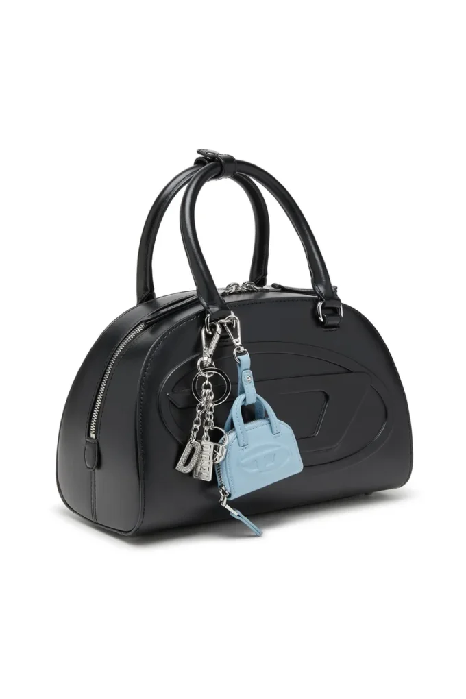 1DR dome charms Ciondolo per borsa in naplak lucido e stropicciato