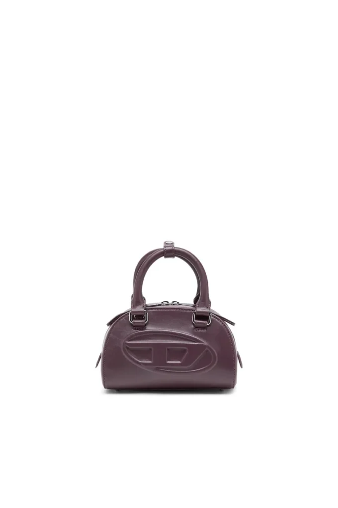 1dr dome crossbody Borsa bowling 1DR Dome-Mini in pelle bordeaux