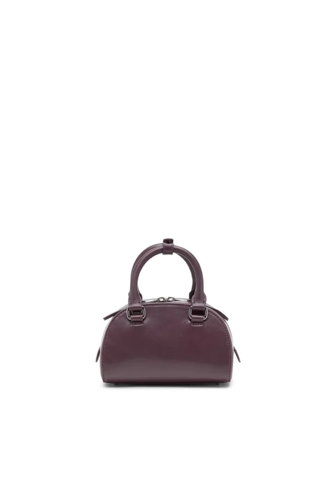 1dr dome crossbody Borsa bowling 1DR Dome-Mini in pelle bordeaux