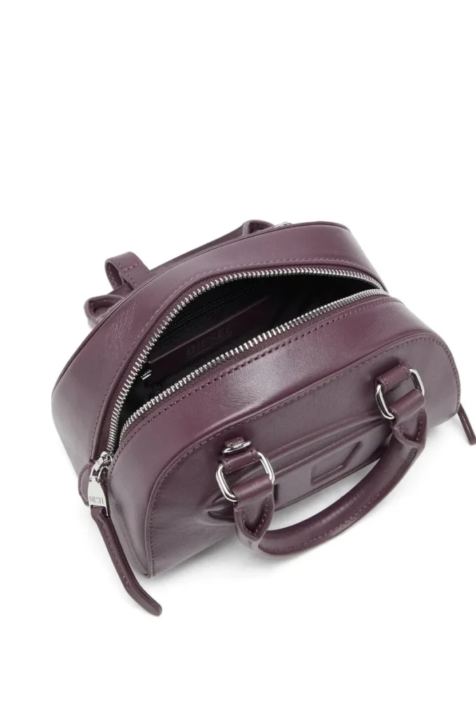 1dr dome crossbody Borsa bowling 1DR Dome-Mini in pelle bordeaux