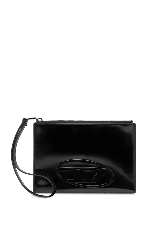 1DR pouch iii Pochette con zip in pelle a specchio
