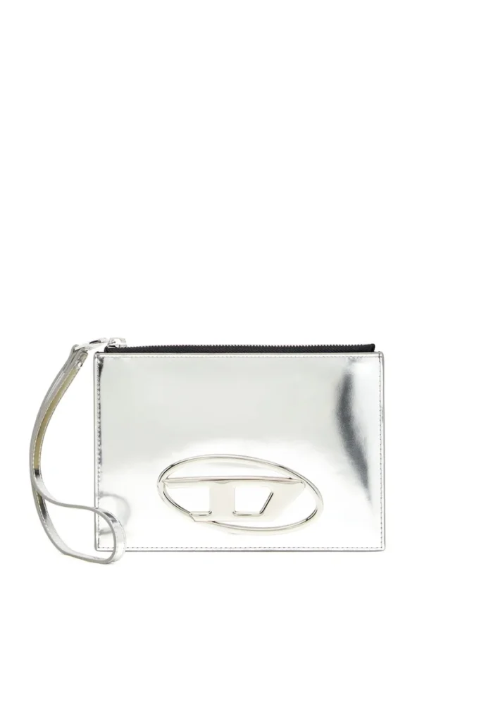 1DR pouch iii Pochette con zip in pelle a specchio
