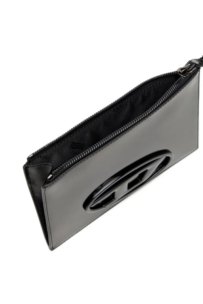 1DR pouch iii Pochette con zip in pelle a specchio