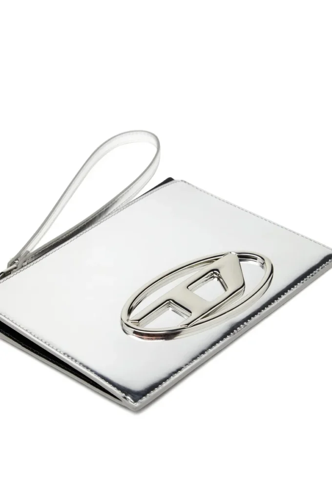 1DR pouch iii Pochette con zip in pelle a specchio