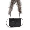 1dr twin Borsa a tracolla 1DR Twin-Double-pouch in pelle goffrata