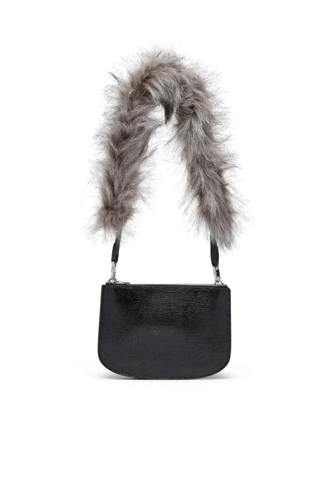 1dr twin Borsa a tracolla 1DR Twin-Double-pouch in pelle goffrata