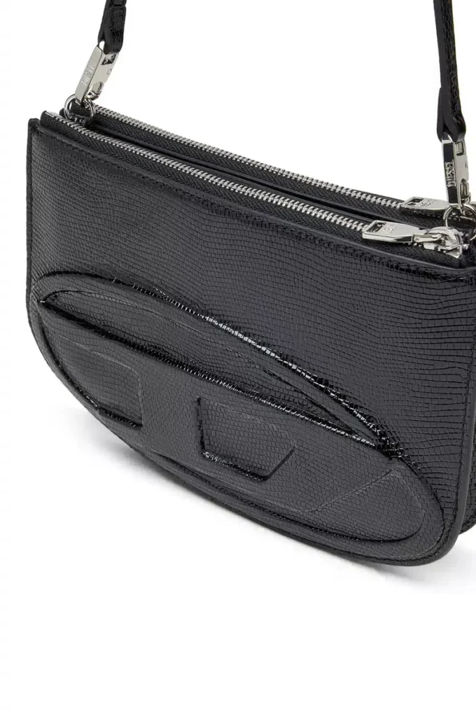 1dr twin Borsa a tracolla 1DR Twin-Double-pouch in pelle goffrata