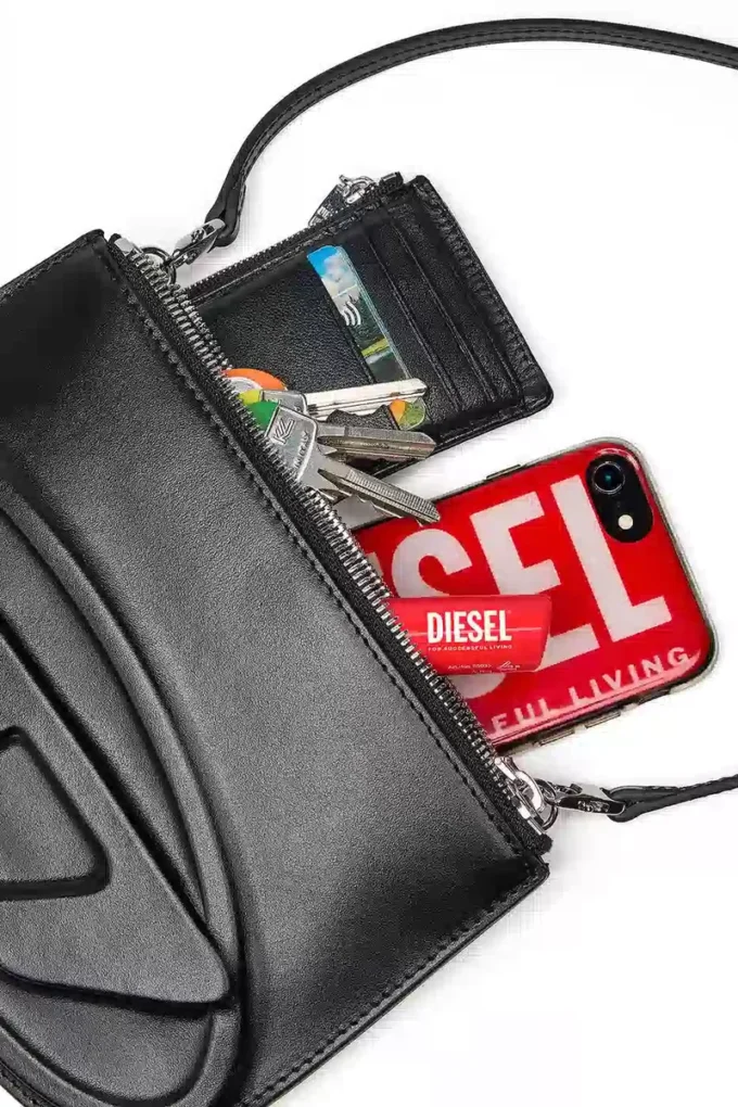 1dr twin Borsa a tracolla 1DR Twin-Double-pouch in pelle stampata 1dr twin Borsa a tracolla 1DR Twin-Double-pouch in pelle stampata