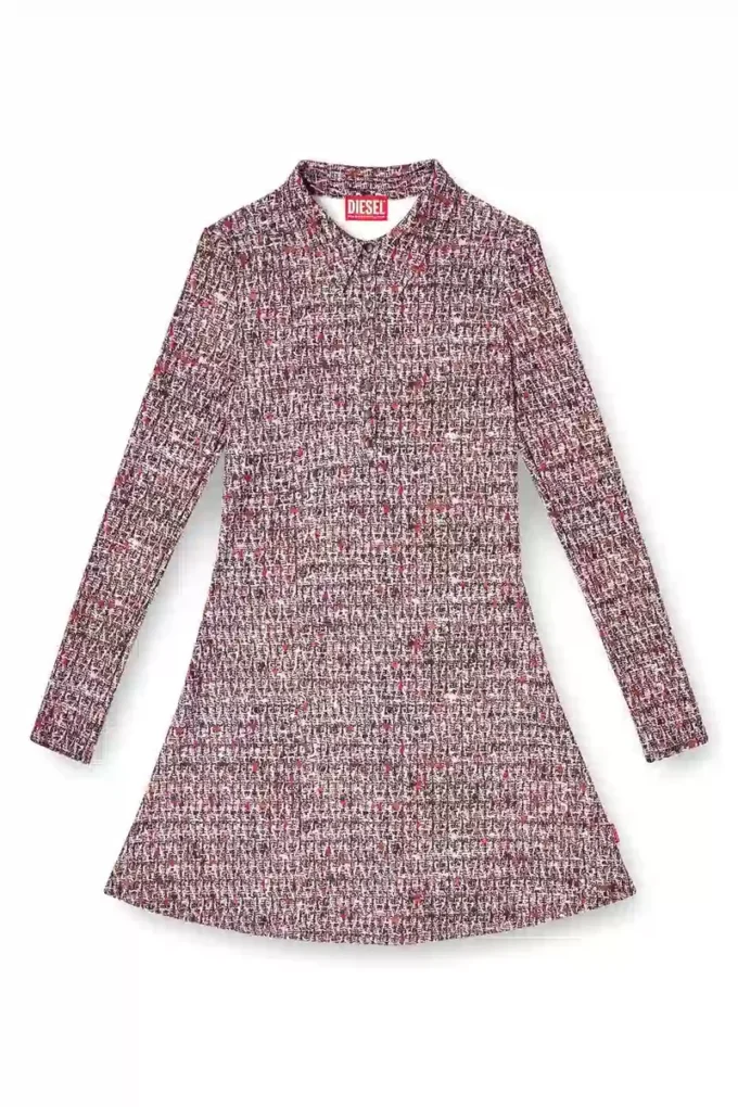 Abito in Lycra d-polyna con stampa bouclé