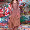 Abito in Lycra d-polyna con stampa bouclé