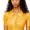 Abito l_tina 4eva Abito polo in maglia iridescente con stampa loto Abito l_tina 4eva Abito polo in maglia iridescente con stampa loto