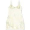 Abito mini in nylon con intarsio e stampa araldica