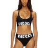 allison-d-pop Reggiseno sportivo in microfibra con logo ritagliato allison-d-pop Reggiseno sportivo in microfibra con logo ritagliato