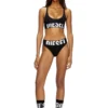 allison-d-pop Reggiseno sportivo in microfibra con logo ritagliato allison-d-pop Reggiseno sportivo in microfibra con logo ritagliato
