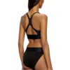 allison-d-pop Reggiseno sportivo in microfibra con logo ritagliato allison-d-pop Reggiseno sportivo in microfibra con logo ritagliato