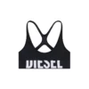 allison-d-pop Reggiseno sportivo in microfibra con logo ritagliato allison-d-pop Reggiseno sportivo in microfibra con logo ritagliato