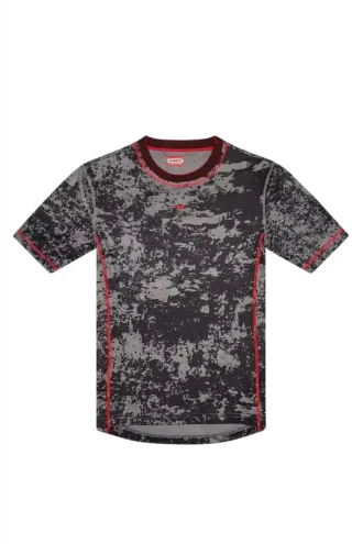 amtee-gael-wt28 T-shirt in jacquard mimetico con stampa nuvolosa