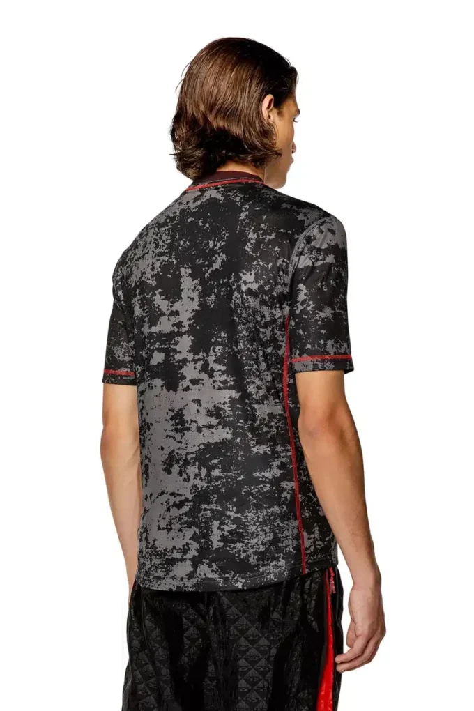 amtee-gael-wt28 T-shirt in jacquard mimetico con stampa nuvolosa amtee-gael-wt28 T-shirt in jacquard mimetico con stampa nuvolosa