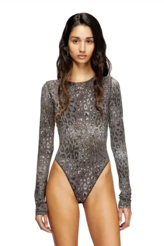 angelica-utlt Body con stampa animalier su tutta la superficie