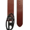 b-1dr 1DR Cintura in pelle pull-up da 4 cm con fibbia gioiello b-1dr 1DR Cintura in pelle pull-up da 4 cm con fibbia gioiello