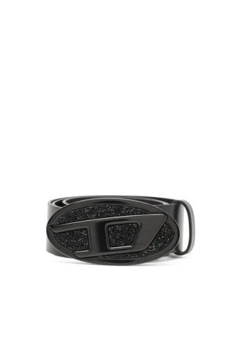 b-1dr 2.0 full rocks Cintura in pelle da 4 cm con fibbia ovale D con strass