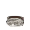 b-1dr 2.0 full rocks Cintura in pelle da 4 cm con fibbia ovale D con strass b-1dr 2.0 full rocks Cintura in pelle da 4 cm con fibbia ovale D con strass