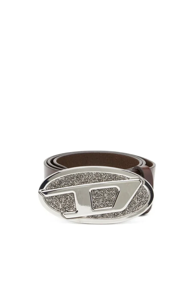 b-1dr 2.0 full rocks Cintura in pelle da 4 cm con fibbia ovale D con strass b-1dr 2.0 full rocks Cintura in pelle da 4 cm con fibbia ovale D con strass