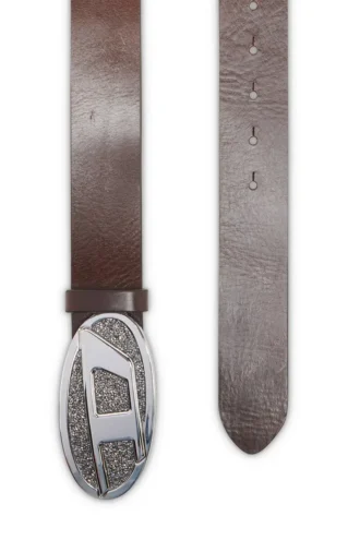 b-1dr 2.0 full rocks Cintura in pelle da 4 cm con fibbia ovale D con strass
