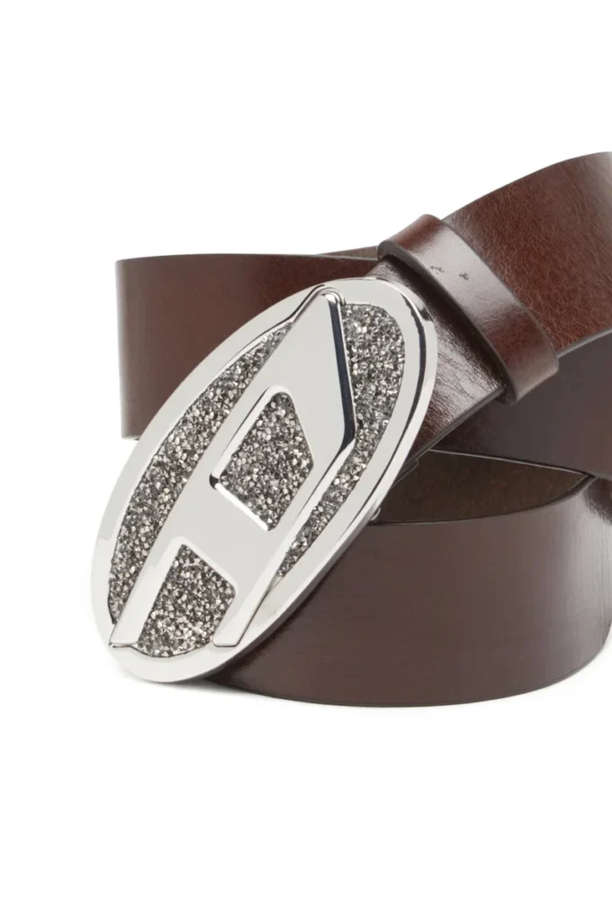 b-1dr 2.0 full rocks Cintura in pelle da 4 cm con fibbia ovale D con strass b-1dr 2.0 full rocks Cintura in pelle da 4 cm con fibbia ovale D con strass