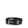 b-1dr cintura in pelle con fibbia ovale a D da 3,9 cm e placca con logo b-1dr cintura in pelle con fibbia ovale a D da 3,9 cm e placca con logo
