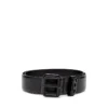 b-1dr cintura in pelle con fibbia ovale a D da 3,9 cm e placca con logo b-1dr cintura in pelle con fibbia ovale a D da 3,9 cm e placca con logo