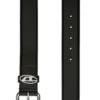 b-1dr cintura in pelle con fibbia ovale a D da 3,9 cm e placca con logo b-1dr cintura in pelle con fibbia ovale a D da 3,9 cm e placca con logo