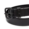 b-1dr cintura in pelle con fibbia ovale a D da 3,9 cm e placca con logo b-1dr cintura in pelle con fibbia ovale a D da 3,9 cm e placca con logo