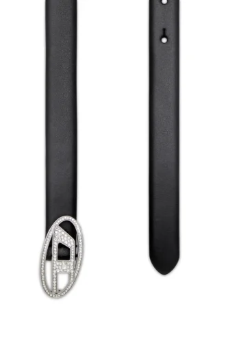 b-1dr strass 20 Cintura sottile in pelle da 1,9 cm con fibbia in cristallo