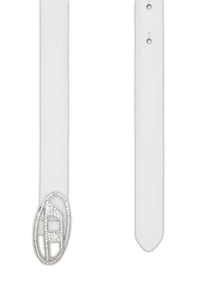 b-1dr strass 20 Cintura sottile in pelle da 1,9 cm con fibbia in cristallo b-1dr strass 20 Cintura sottile in pelle da 1,9 cm con fibbia in cristallo