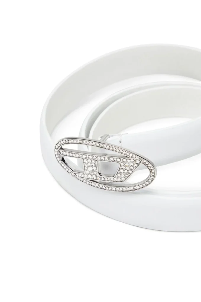 b-1dr strass 20 Cintura sottile in pelle da 1,9 cm con fibbia in cristallo b-1dr strass 20 Cintura sottile in pelle da 1,9 cm con fibbia in cristallo