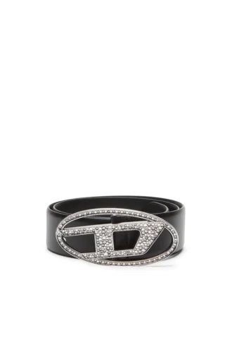 b-1dr strass 4cm Cintura in pelle con fibbia in cristallo