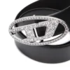 b-1dr strass 4cm Cintura in pelle con fibbia in cristallo b-1dr strass 4cm Cintura in pelle con fibbia in cristallo