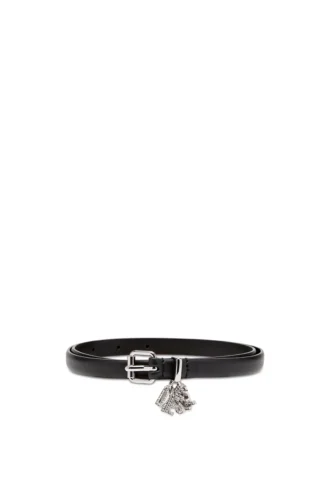 b-charm-loop Cintura in pelle nappa da 1,4 cm con charms con logo