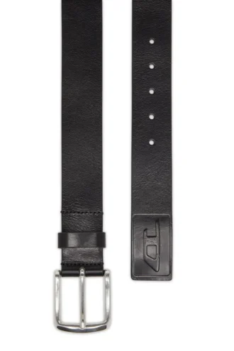 b-flag-d Cintura in pelle da 4 cm con logo inciso