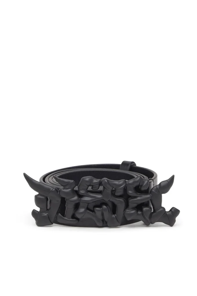 b-graffiti Cintura in pelle pull-up da 3,5 cm con fibbia graffiti b-graffiti Cintura in pelle pull-up da 3,5 cm con fibbia graffiti