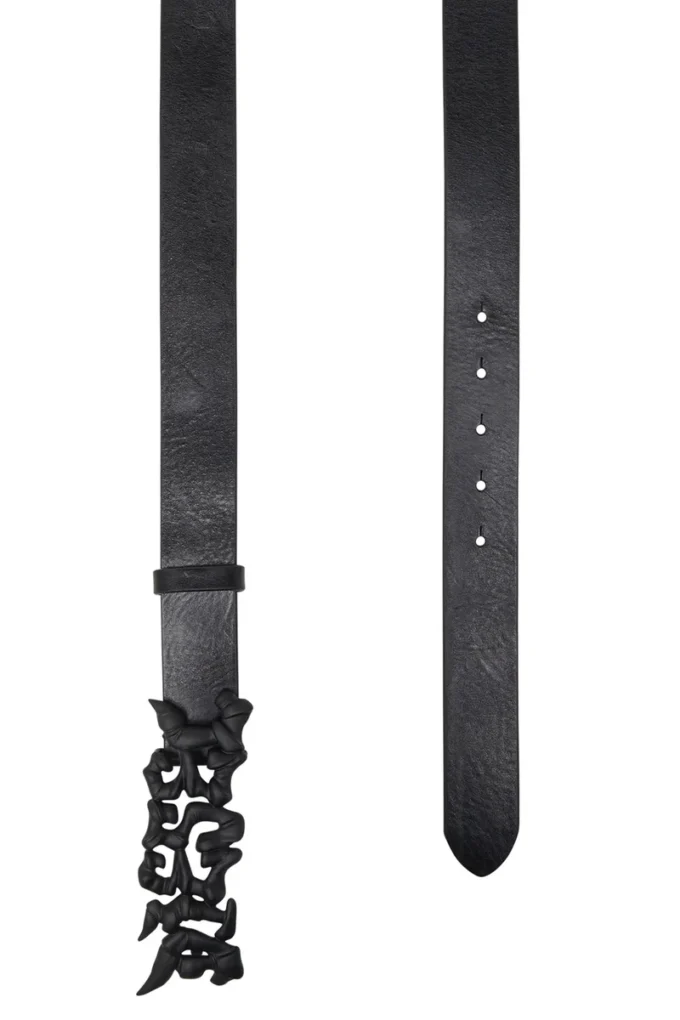 b-graffiti Cintura in pelle pull-up da 3,5 cm con fibbia graffiti b-graffiti Cintura in pelle pull-up da 3,5 cm con fibbia graffiti