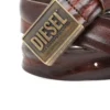 b-metal biscotto Cintura in pelle 4 cm con placca logo