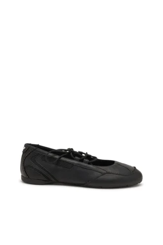 ballerine stringate d-mile Ballerine stringate D-Mile in pelle e mesh