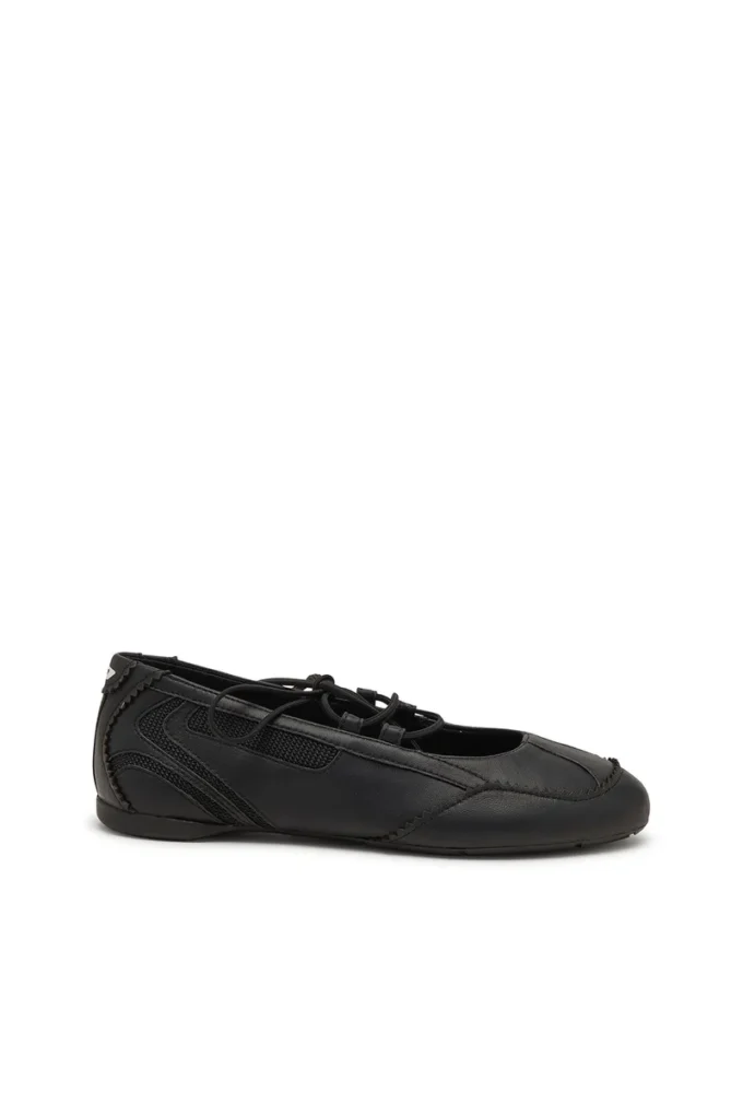 ballerine stringate d-mile Ballerine stringate D-Mile in pelle e mesh ballerine stringate d-mile Ballerine stringate D-Mile in pelle e mesh