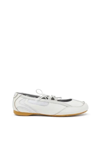 ballerine stringate d-mile Ballerine stringate D-Mile in pelle e mesh