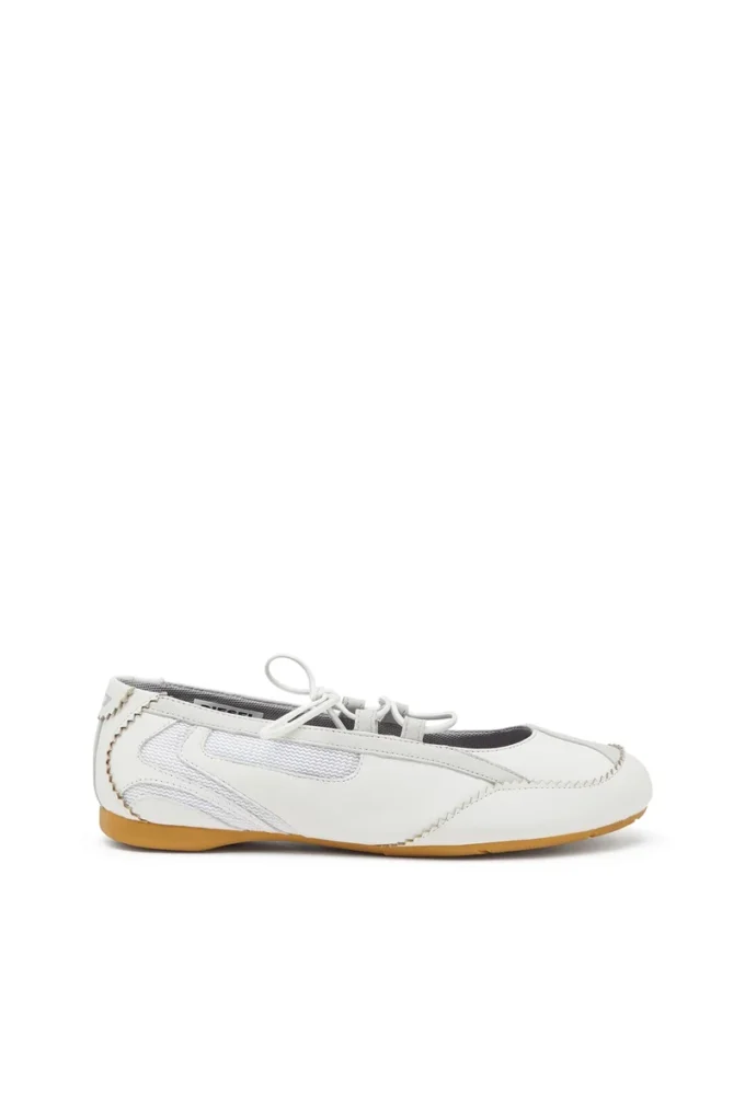 ballerine stringate d-mile Ballerine stringate D-Mile in pelle e mesh ballerine stringate d-mile Ballerine stringate D-Mile in pelle e mesh